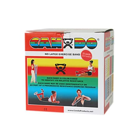 Cando International Latex Free Exercise Band, 25 yards Roll - Red, Light CanDo-10-5632